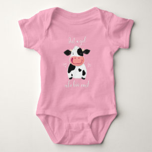 Body Para Bebê Happy Little Holstein Apenas Uma Menina Que Ama Va
