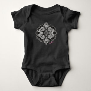Body Para Bebê Harmonia Floral de Renda