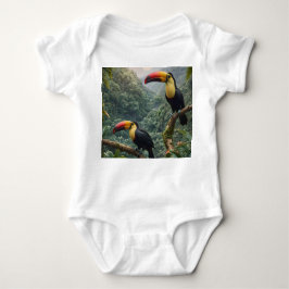 Body Para Bebê Harmonia Tropical: Dois Tucanos no Dossel