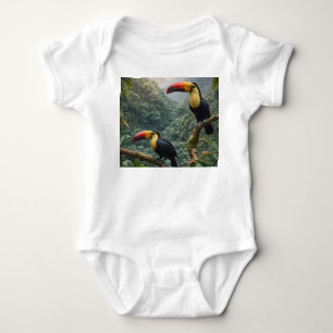 Body Para Bebê Harmonia Tropical: Dois Tucanos no Dossel