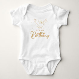 Body Para Bebê Harry Potter Hedwig Ouro Magia Aniversário