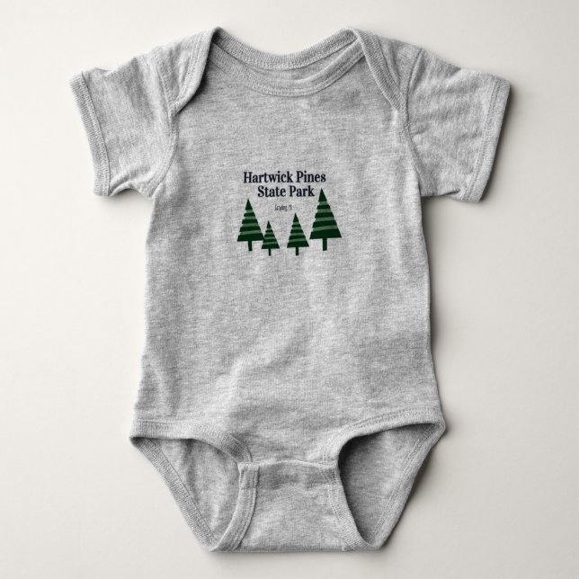 Body Para Bebê Hartwick Pines State Park Baby Bodycase (Frente)