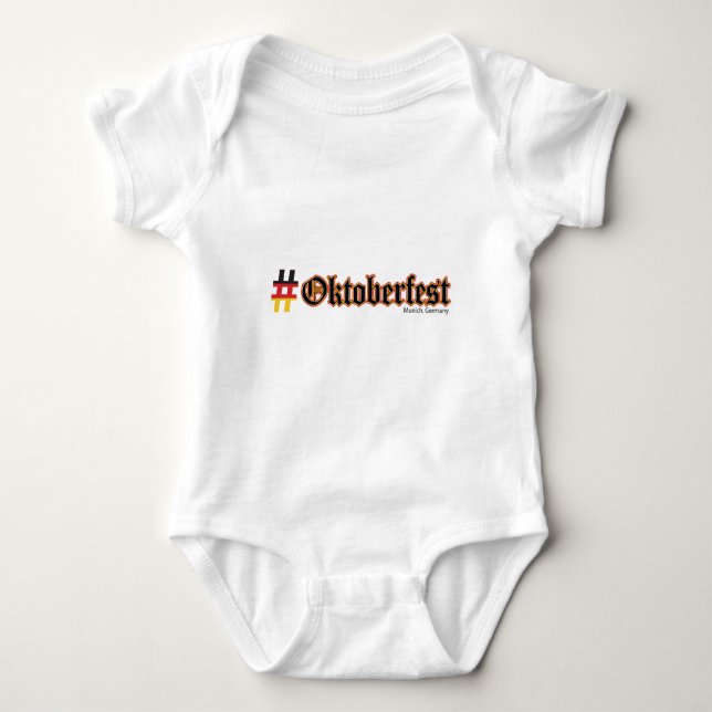 Body Para Bebê Hashtag Oktoberfest (Frente)