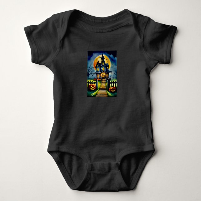 Body Para Bebê Haunted Hollow & Moon (Frente)