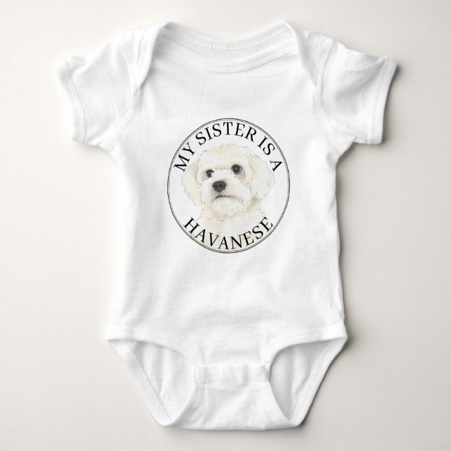 Body Para Bebê Havanese Big Sister (Frente)