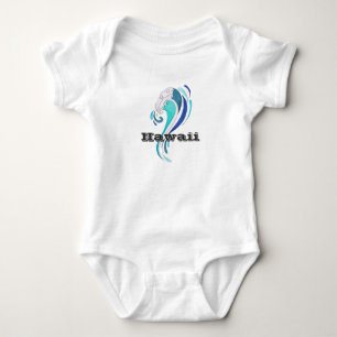 Body Para Bebê Hawaii Abstrato Big Wave