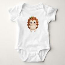 Hazel o ouriço Bebê Bodysuit — A Floresta Adorável
