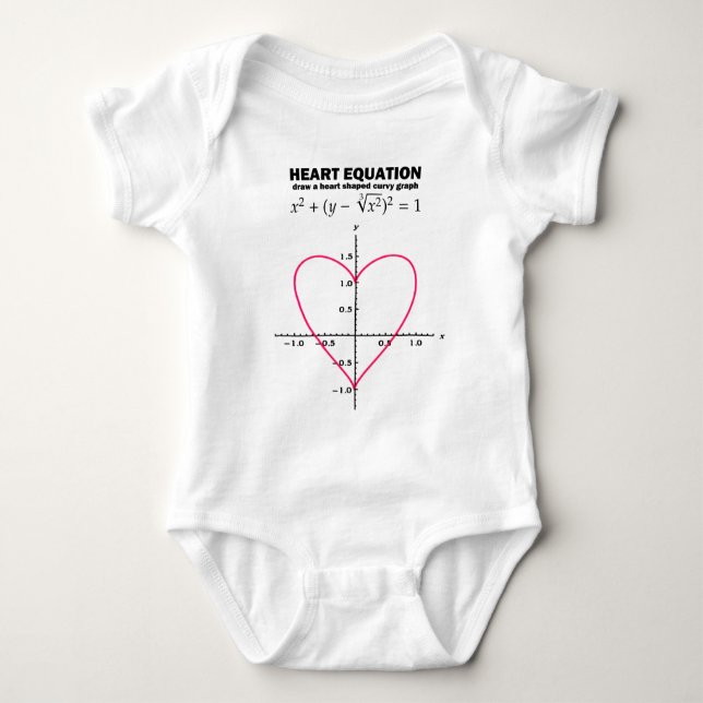Body Para Bebê heart equation: mathematics (Frente)