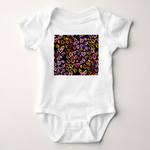 Body Para Bebê Hearts Galore: Padrão Sem Costura De Aquarela