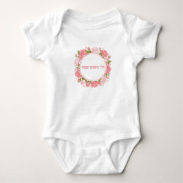Body Para Bebê Hebraico Flores Rosa Tu Bishvat Sameach