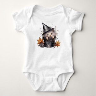 BODY PARA BEBÊ HEDGEHOG ADORÁVEL DE HALLOWEEN EM UM BALDE