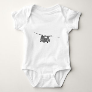 Body Para Bebê Helicóptero Chinook Sihlouette