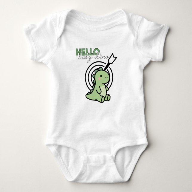 Body Para Bebê Hello Baby Dino (Frente)
