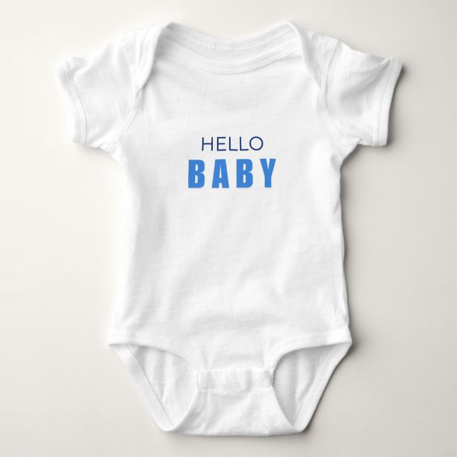 Body Para Bebê Hello Baby Minimal boy Bodysuit (Frente)