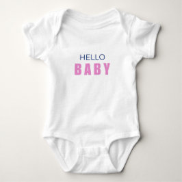 Body Para Bebê Hello Baby Minimal Girl Bodysuit