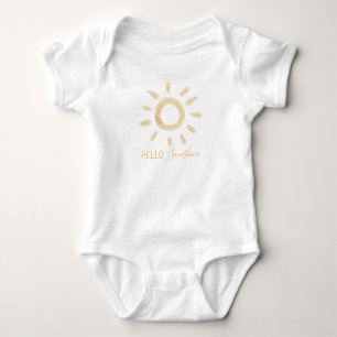 Body Para Bebê "Hello Sunshine" Watercolor Sun