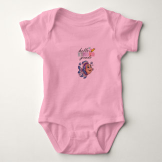 Body Para Bebê "Hello World", Bebê-Roupa-Bebê, Tema de Peixe