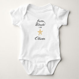 Body Para Bebê Hello World I am..., Personalized Names Baby Bodie