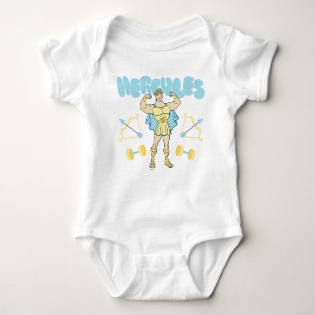 Body Para Bebê Hercules Arrows and Dumbbells Flex Baby Bodysuit (Frente)