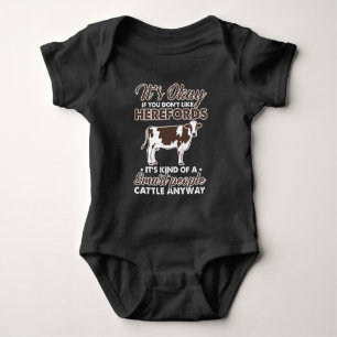 Body Para Bebê Hereford Cow Lover Agriculture Animal Farmer
