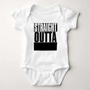 BODY PARA BEBÊ HETERO OUTTA DO "COSTUME SEU TEXTO"