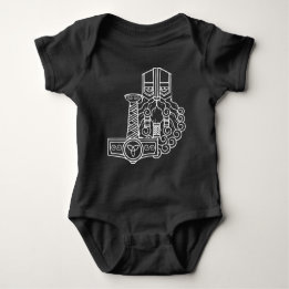 Body Para Bebê Hethen Norse Pagan Asatru Viking Thor Black
