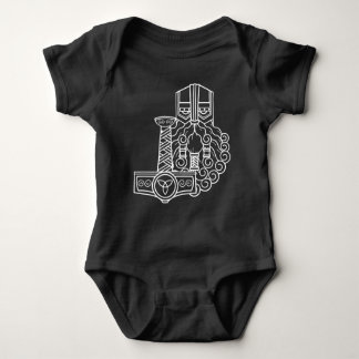 Body Para Bebê Hethen Norse Pagan Asatru Viking Thor Black