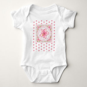 Body Para Bebê Hibiscus & Lace PINK
