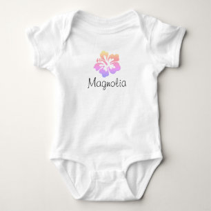 Body Para Bebê Hibiscus personalizado do Havaí