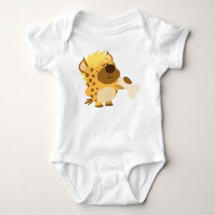 Body Para Bebê Hiena bonito dos desenhos animados que esmaga um