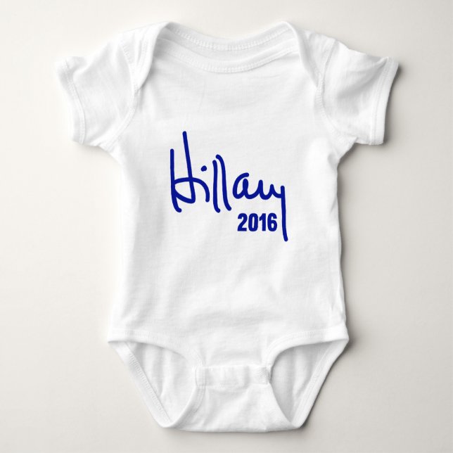Body Para Bebê Hillary para o presidente 2016 (Frente)