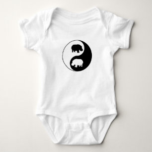 Body Para Bebê Hipopótamo de Ying yang