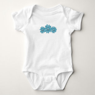 Body Para Bebê Hippie - Sinal de Paz - Aqua Flor