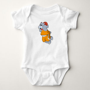 Body Para Bebê Hippo no basquete