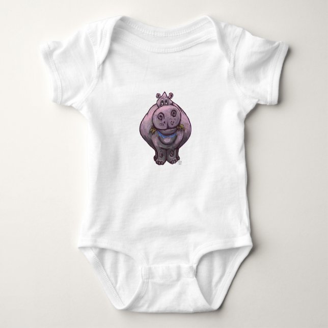 Body Para Bebê Hippopotamus T-Shirts (Frente)