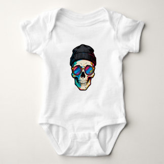 Body Para Bebê Hipster Skully