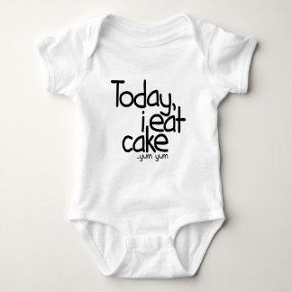 Body Para Bebê Hoje eu como o bolo (o aniversário)