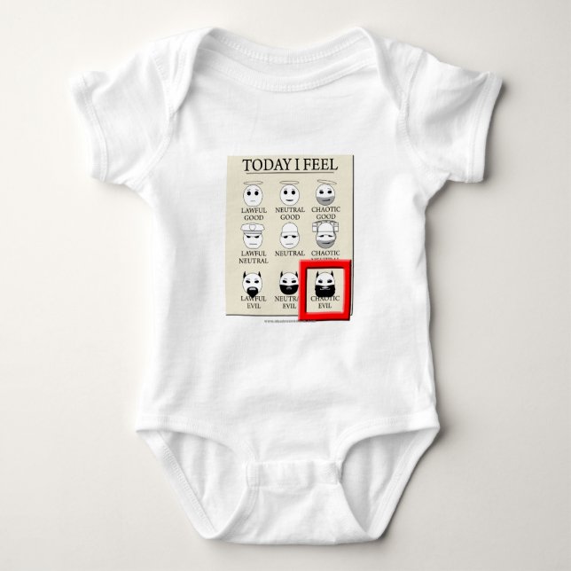 Body Para Bebê Hoje eu sinto o mau caótico (Frente)