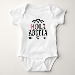 Body Para Bebê Hola Abuela Baby Reveal Abuelita Avó