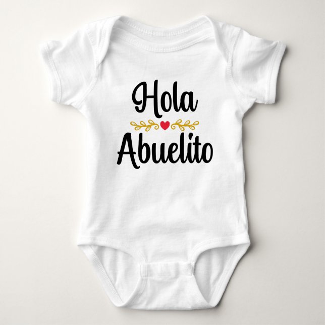 Body Para Bebê Hola Abuelito (Frente)