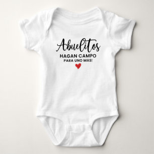 Body Para Bebê Hola Abuelitos Anunciação de Gravidez Espanhola