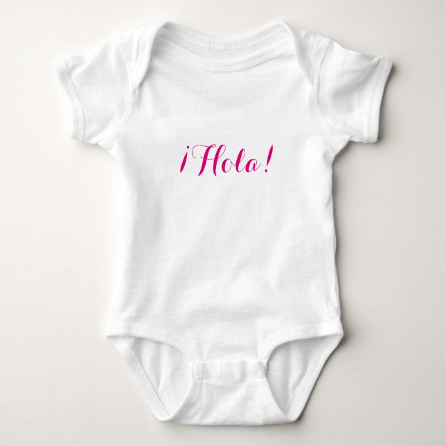Body Para Bebê Hola - presente para o bebê - personalize (Frente)