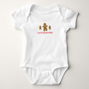 Body Para Bebê Homem de Biscoito de Natal Bebê Nome Personalizado
