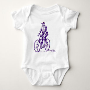 Body Para Bebê Homem numa Bicicleta - Deep Purple