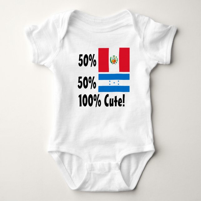 Body Para Bebê Honduran 100% dos Peruvian 50% de 50% bonito (Frente)