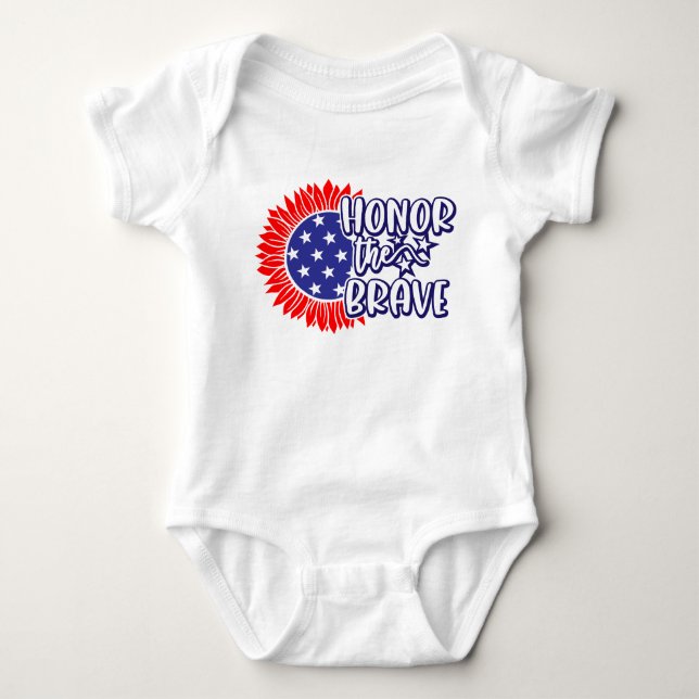 Body Para Bebê Honrar Os Bravos  (Frente)