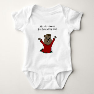 Body Para Bebê hooray seu t-shirt do dia de Groundhog
