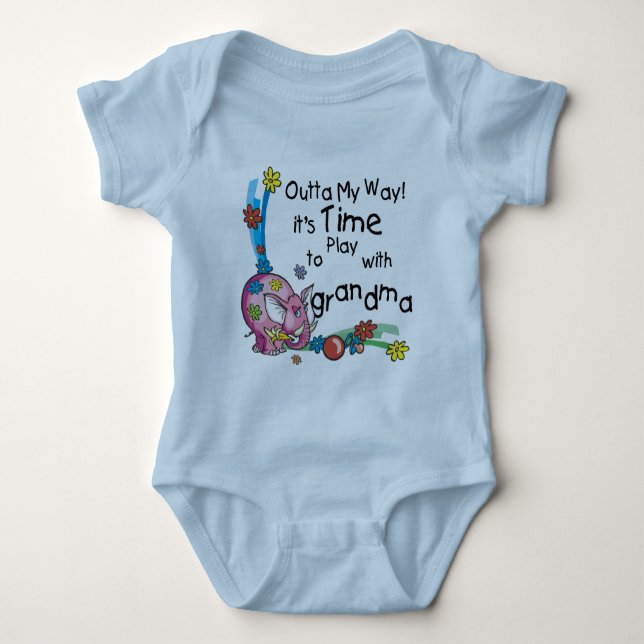 Body Para Bebê Hora de brincar com a avó (Frente)