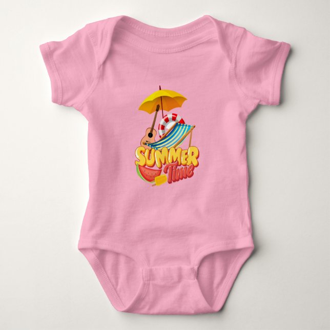 Body Para Bebê Hora de verão T-Shirt (Frente)