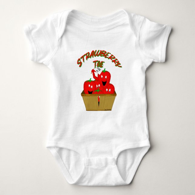 Body Para Bebê Horário de Morango! (Frente)